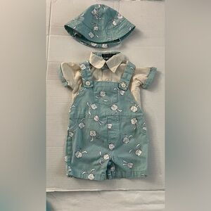 Andrew Fezza adorable Bunny motif two-piece outfit with matching hat